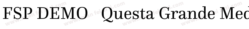 FSP DEMO   Questa Grande Medium Reg字体转换